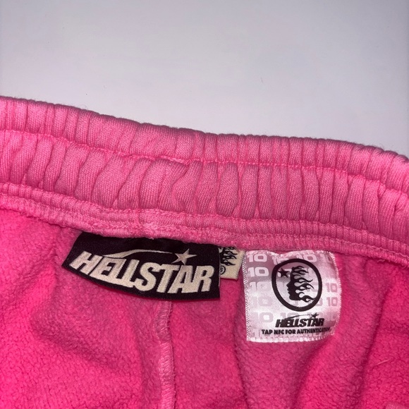 Hellstar Pink Shorts with Black Flame - Picture 5 of 11